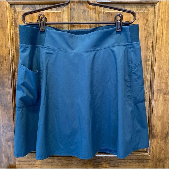 32 Degree Cool Skort Shorts Skirt Sz Large Deep Turquoise Blue + Stretch Pockets - Picture 5 of 11